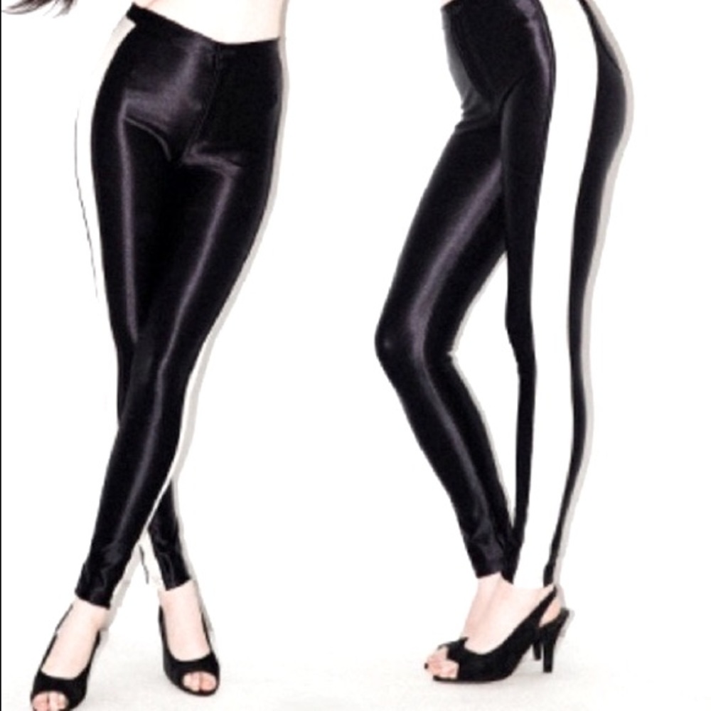 AMERICAN APPAREL DISCO PANTS SIDE STRIPED